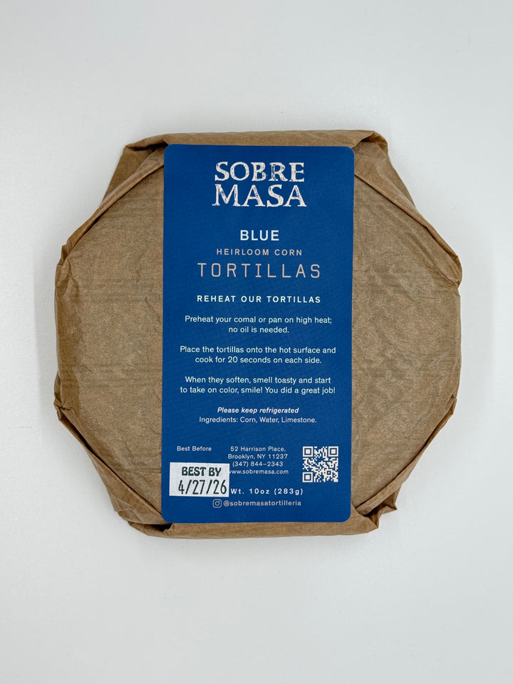 Tortillas Blue -Sobre Masa