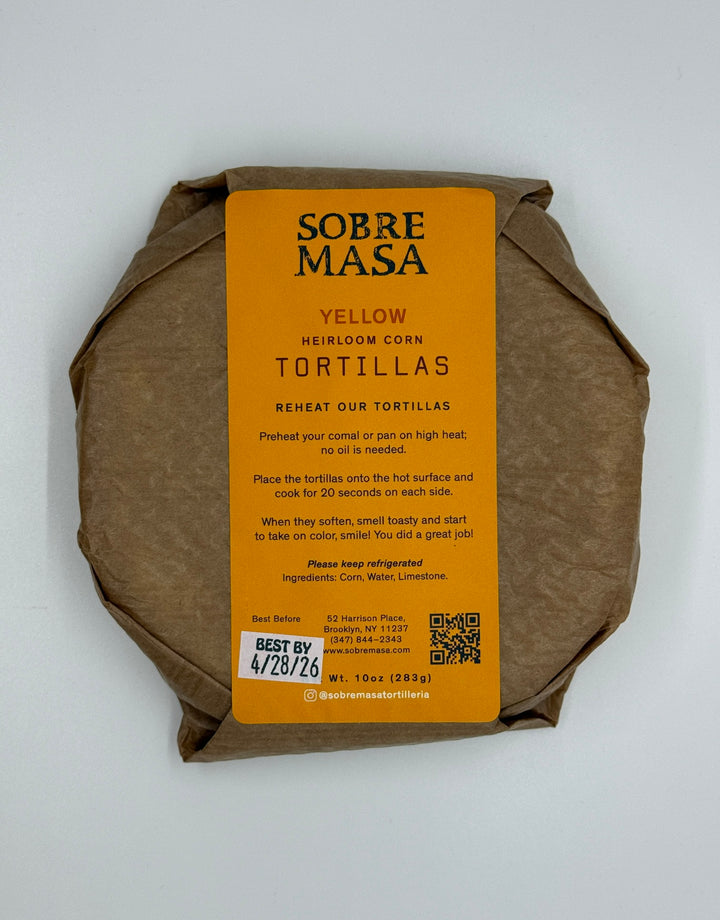 Tortillas Yellow -Sobre Masa