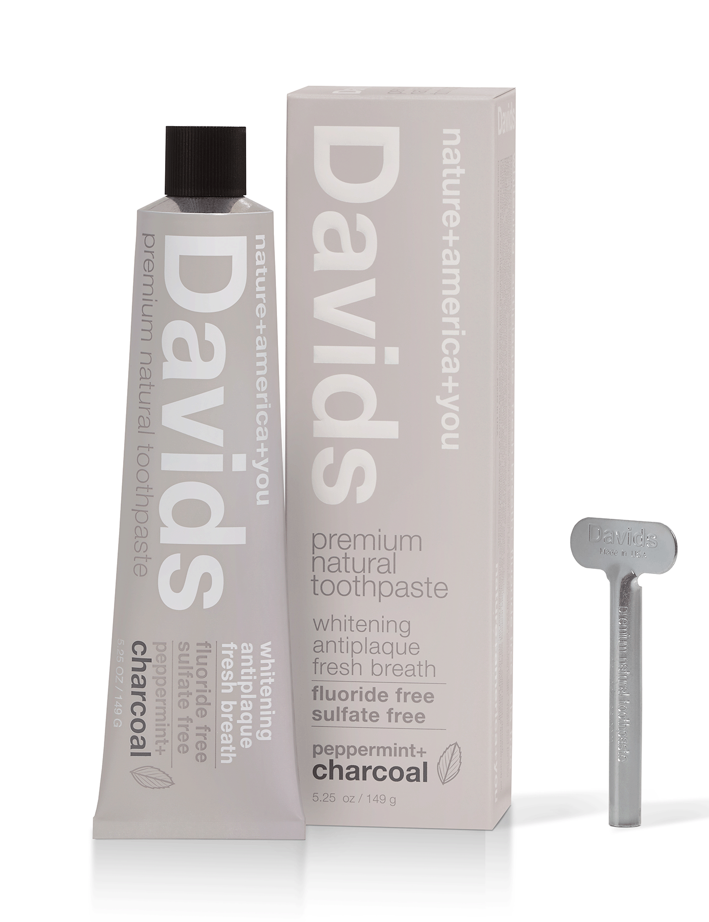 Charcoal + Peppermint Toothpaste - Davids