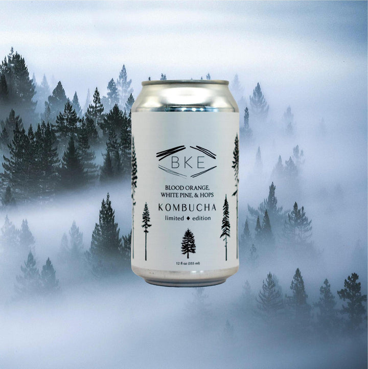 BKE Blood Orange, White Pine, & Hops Kombucha 12oz Can