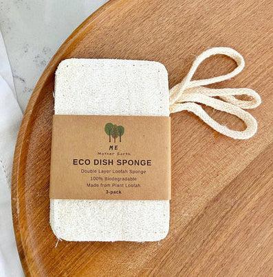 Loofah Dish Sponge: Double Layer 3-Pack