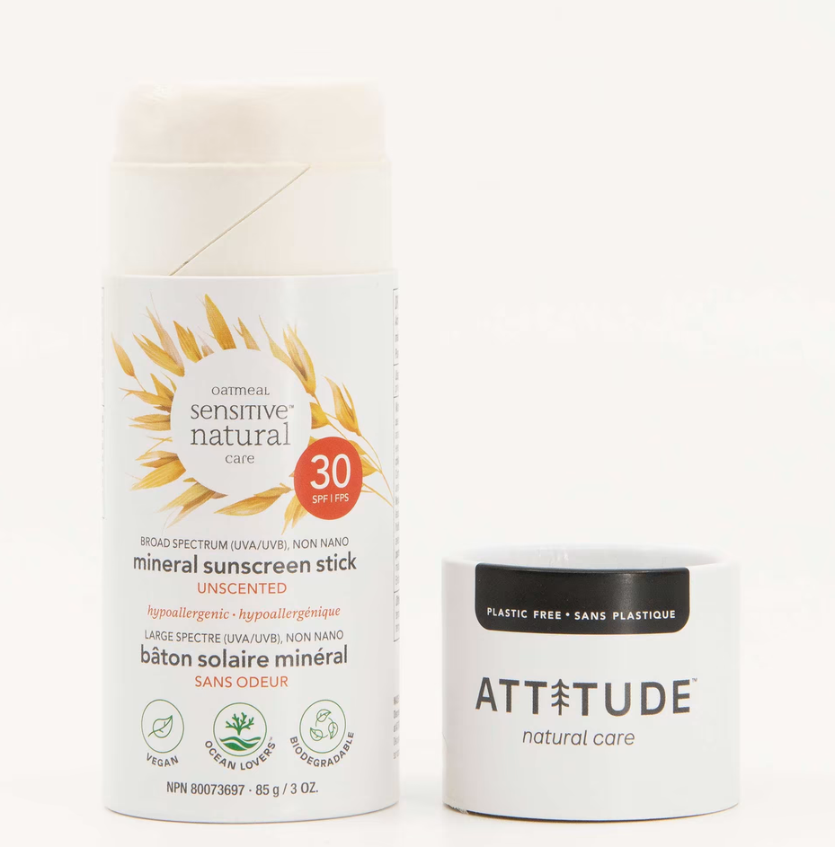 Mineral Sunscreen Stick for Sensitive Skin SPF 30 - Attitude 3oz