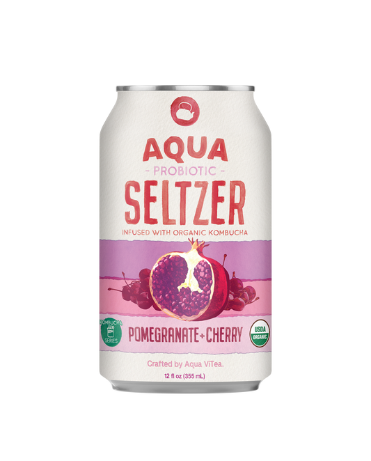Pomegranate + Cherry Probiotic Aqua Seltzer
