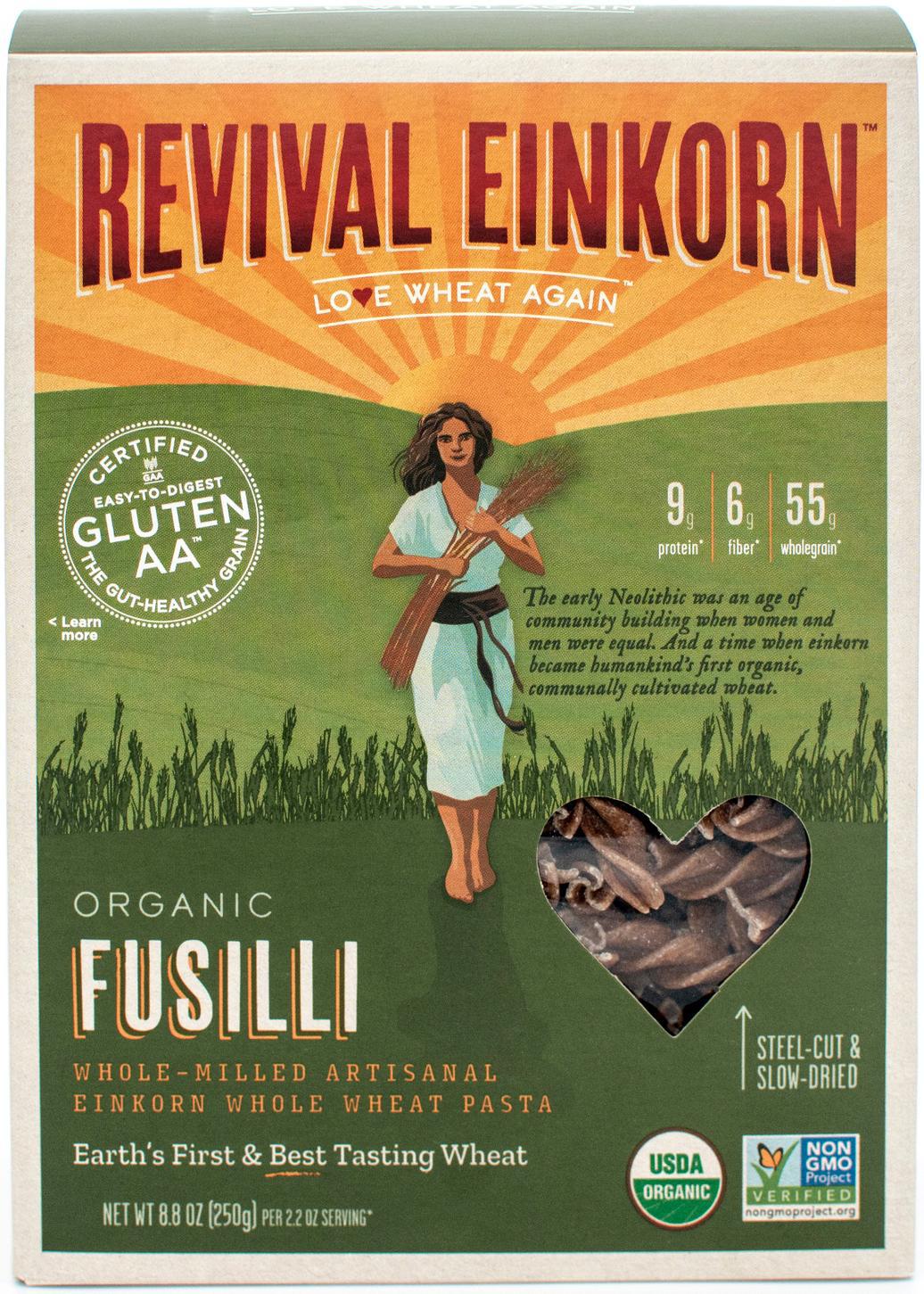 Organic Einkorn Fusilli 8.8oz - Revival Einkorn