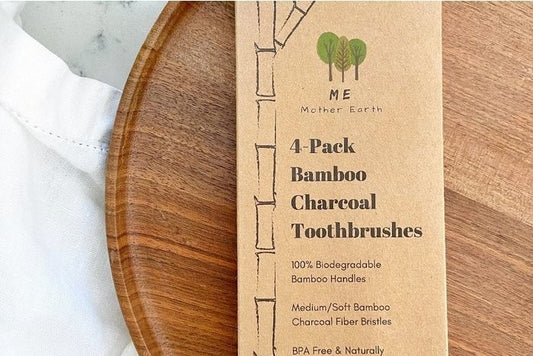 4-pack Bamboo Charcoal Toothbrush