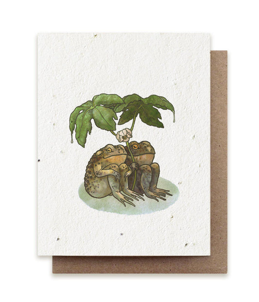 Two Toads Together Plantable Herb Card